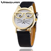 Cat Fashion Leather Strap Wrist Watch